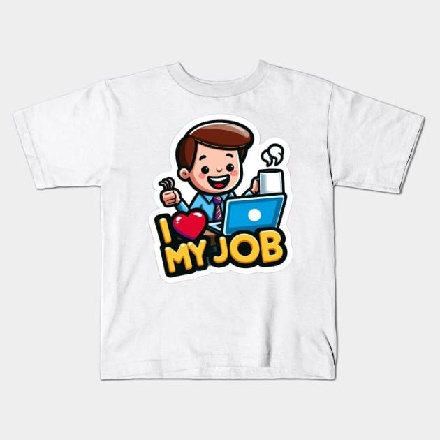 I love my job Kids T-Shirt by Kasta'style